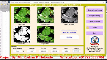 Plant Disease Detection using Neural Network Matlab Source Code