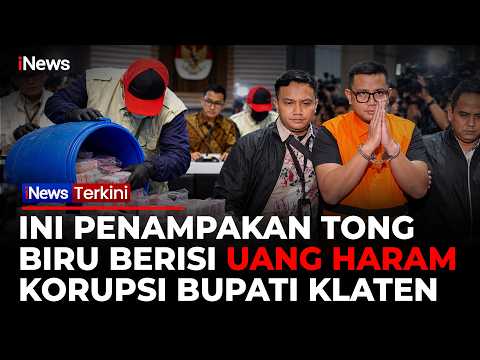 KPK Bongkar Tong Biru Berisi Rp934 Juta, Barang Bukti OTT Bupati Klaten | iNews Terkini