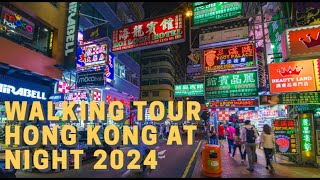 Night Walking Tour Hong Kong 🇭🇰 : Breathtaking 4K Video
