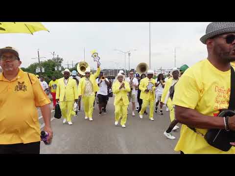 Vibrant Zulu Social Aid and Pleasure Club Second Line Parade in New Orleans