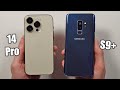 Iphone 14 pro vs samsung s9 plus  speed test