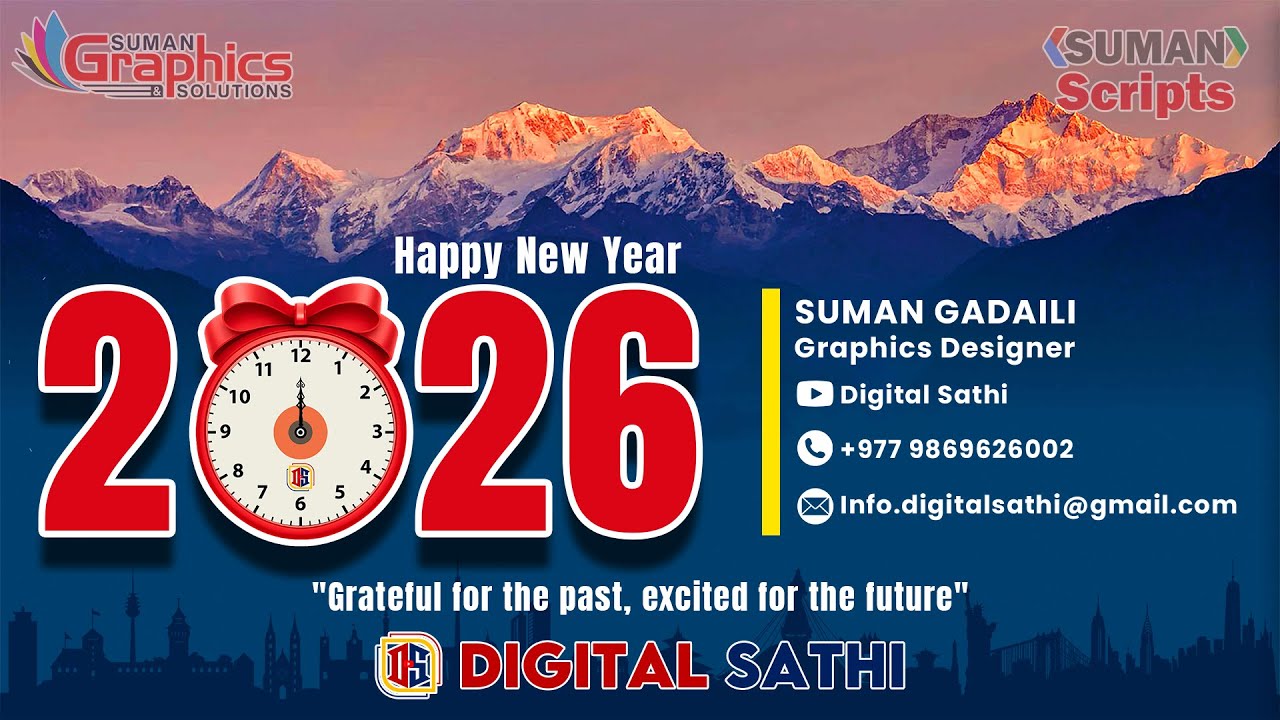 Happy New Year Post Design 🔥 Step by Step for Beginners