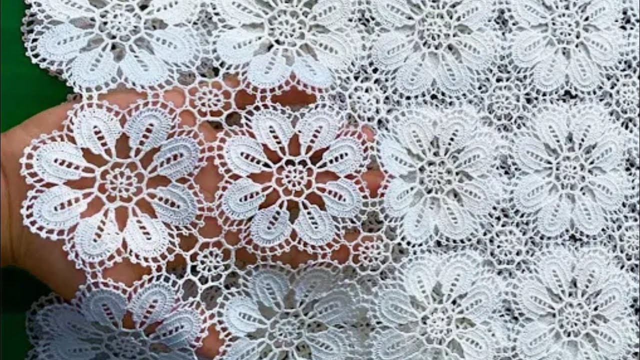  موتيف بالكروشي motif crouchet//وحدة بالكروشي  لصنع سيري نابغو  و شورى  او غطاء طاولة