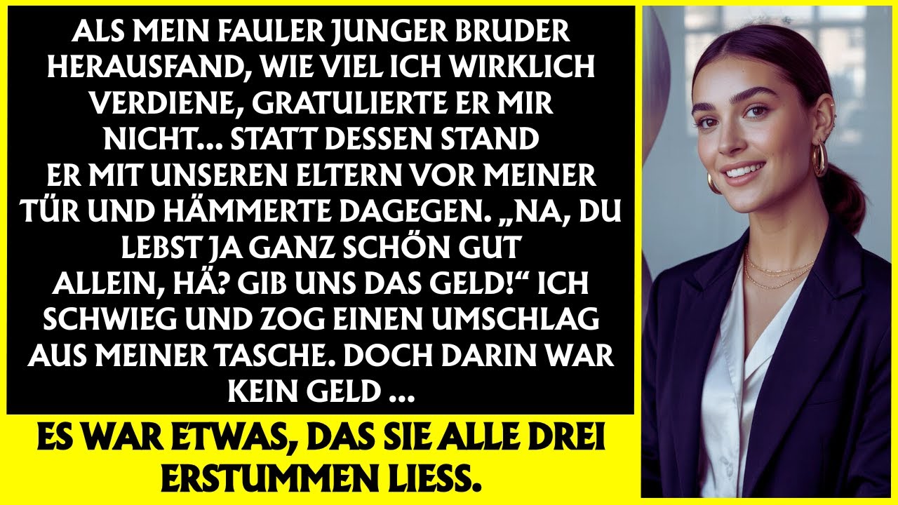 „Mein fauler Bruder entdeckte mein Gehalt, statt Glückwunsch brachte er unsere Eltern – und dann...“
