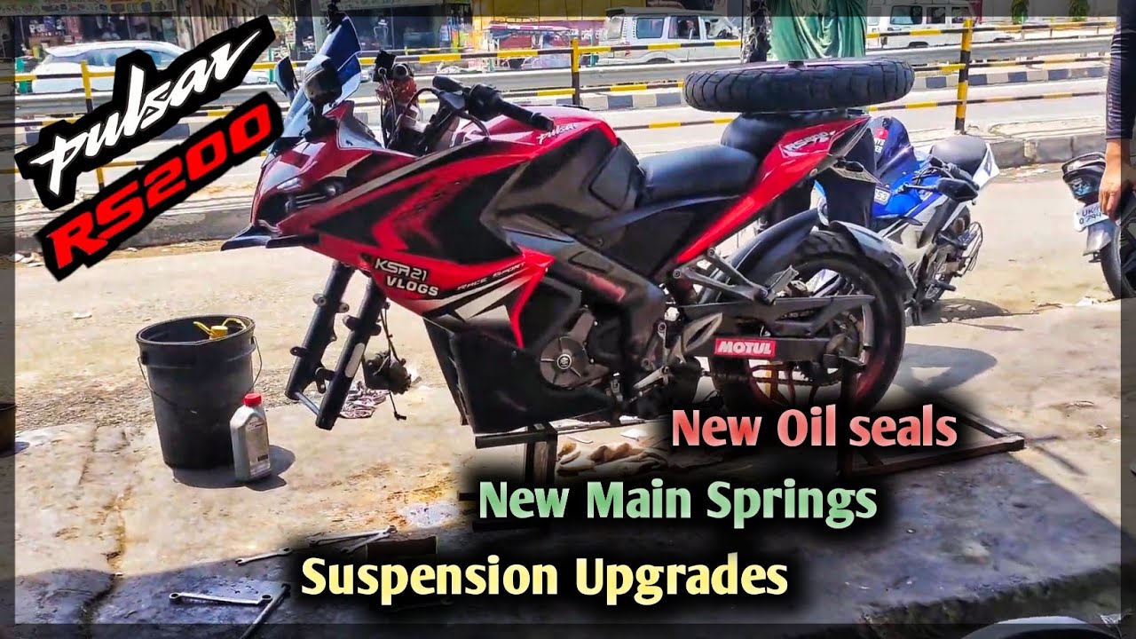 Rs200 Rear Shock Pulsar RS 200 Shocker Upgrades with new Springs - YouTube