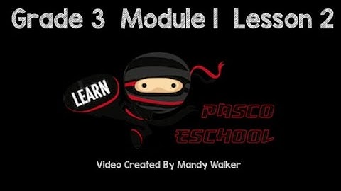 Grade 3 Module 1 Lesson 2 Concept Development