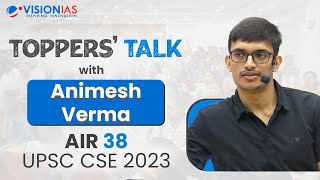 Lucknow Toppers Talk Animesh Verma Air 38 Upsc Cse 2023