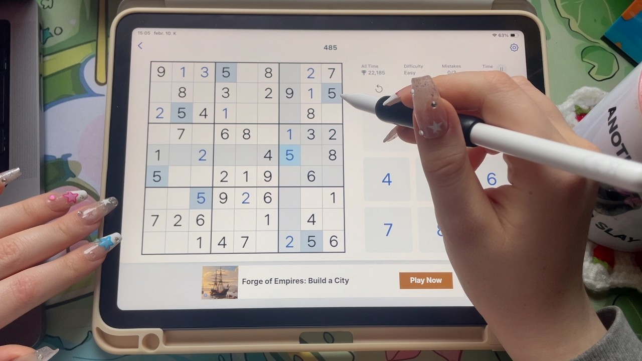 let's play sudoku together! ♡ asmr