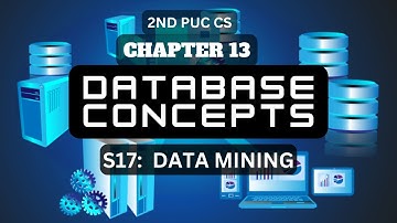 CHAPTER 13 | S17 | DATA MINING | DATABASE CONCEPTS