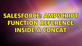 Salesforce: AMPscript Function Reference inside a CONCAT (2 Solutions!!)