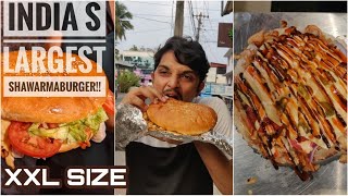 INDIA 'S LARGEST SHAWARMA BURGER, XXL Size| Istanbul rolls n grills | 1080p Full HD #shorts