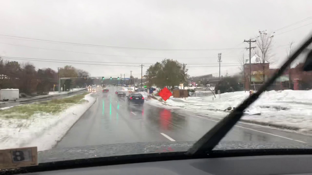 How to drive on snowy slushy roads - YouTube