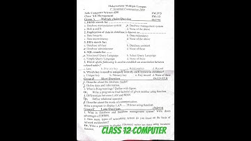 Computer science model question Class12 ||Do knowledge study#class 12 computer science