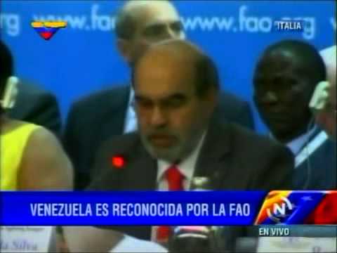 Venezuela es reconocida en Roma por la FAO por cumplir las metas para eliminación del hambre