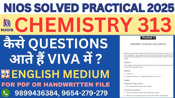 nios class 12 chemistry practical file 2025| nios class 12 chemistry practical file