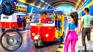Tuk Tuk Rickshaw Driving Games 2026:- City Rickshaw Pick Drop Passenger Transport; Android Gameplay screenshot 2