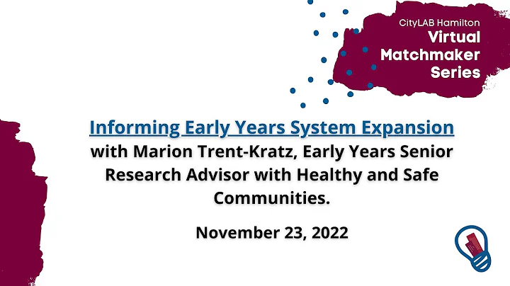Matchmaker Session - Informing Early Years System ...