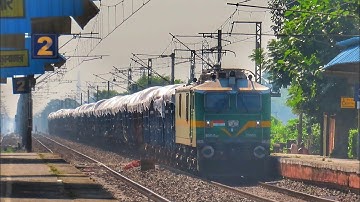 Powerful Green Hulk WAG9-HC Haluing Overloaded BOXN Wagons Freight Train Dangerous Moving out HBC