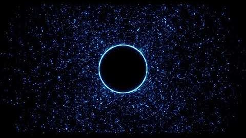 A blue circle and a burst of shimmering shiny particles. Beautiful, decorative screensaver