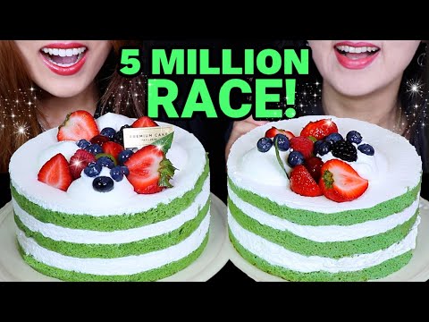 asmr-5-million-green-tea-cake-race-eating-competition!-케이크-먹방-केक-ケーキ-big-bites-mukbang-eating-show