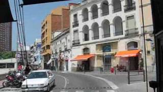 Front seat view on the Shuttle bus into Palamós 20 July 2008