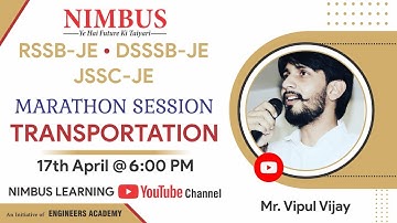 Transportation Marathon | DSSSB/RSSB/JSSC - JE | Complete Syllabus & Formula Revision | NIMBUS