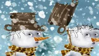 Марш Снеговиков - слайдшоу на Новогоднюю детскую песню