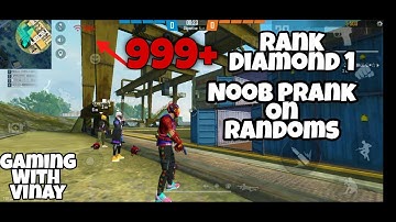 Free Fire 999+ Noob Prank On Randoms CSR || #Gaming #With #Vinay