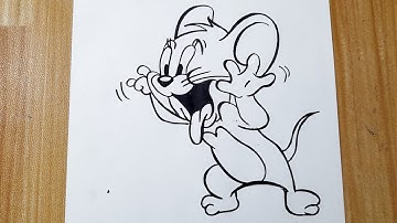 How to draw jerry easy step by step || Tom and Jerry drawing
