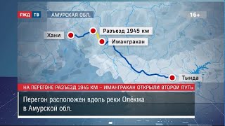 На Перегоне Разъезд 1945 Км – Имангракан Открыли Второй Путь