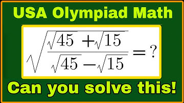 USA| A Very Nice Square Root Algebra Olympiad Maths Question| How to solve this? #matholympiad #usa