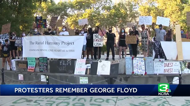 Protesters in Sacramento remember George Floyd wee...