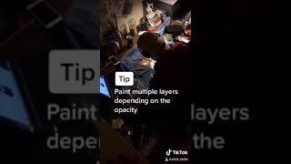 How to paint a denim jacket #art #howtopaint #denim #short #viral