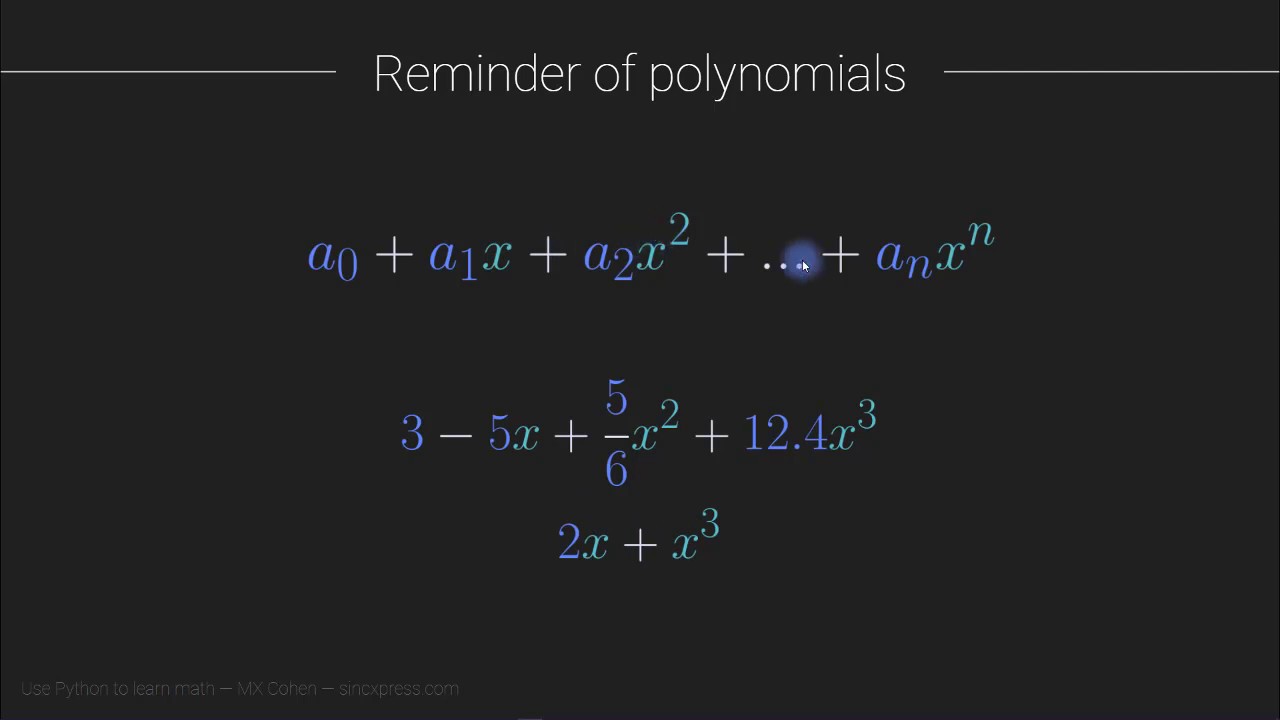 polynomials in python assignment expert