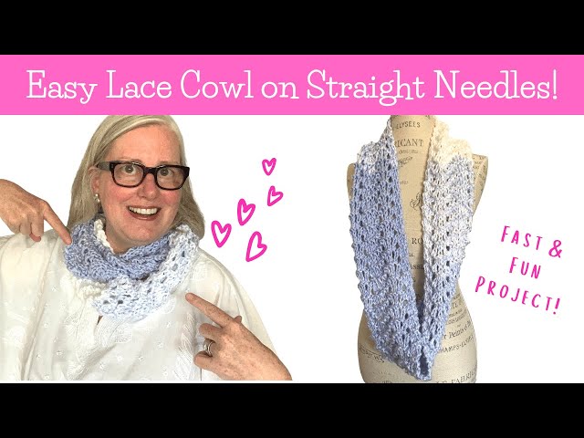 Free Knitting Pattern For Easy Covet This Lacy Cowl Easy Lace