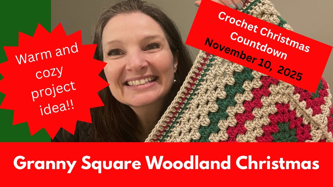 Nov 10, 2025 - Christmas crochet countdown - Granny Squares woodland blanket idea