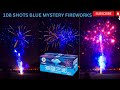 12 inch 108 shots blue mystery fireworks cake 2023