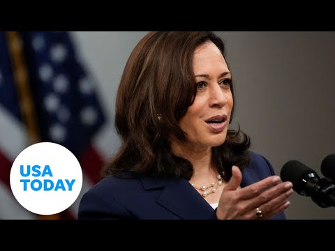 Vice President Kamala Harris takes questions after meeting with Mexican President | USA TODAY