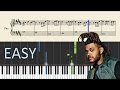 The Weeknd - False Alarm - EASY Piano Tutorial