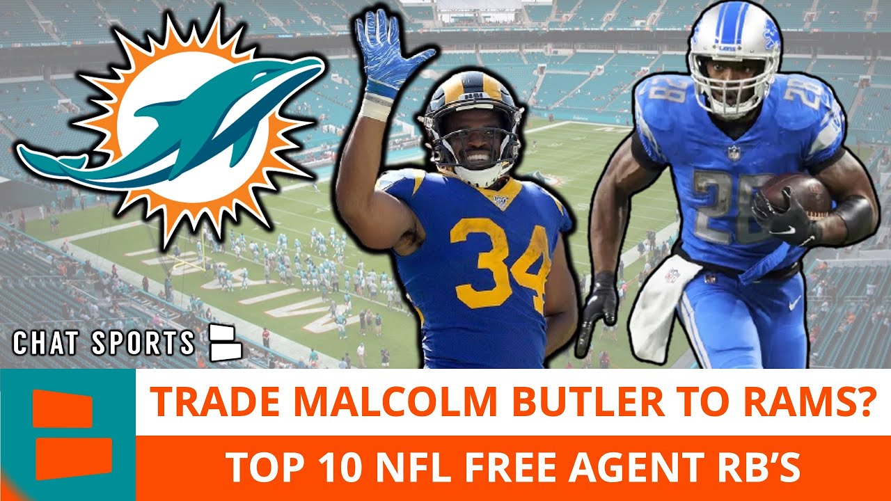 Dolphins Trade Rumors On Malcolm Brown To Rams After Cam Akers Injury + 10 NFL Free Agent RB To Sign