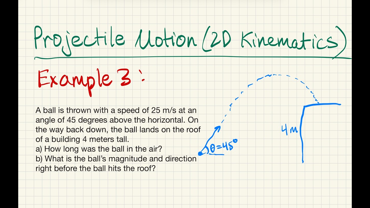 Projectile Motion Numerical Examples Projectile Motion (Example 3) Using Quadratic Formula for Kinematics ...