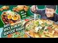 GIANT Spicy KOREAN SEAFOOD Hotpot & BBQ BACON BOWL Breakfast in Seoul