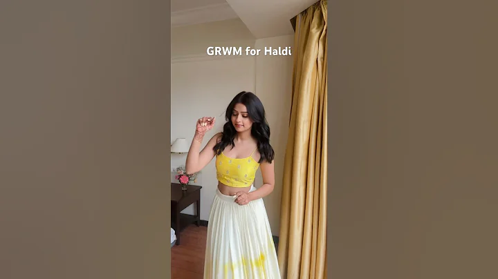 HALDI outfit 😍✨🌼🥰 #shortsindia #ytshorts #yellowlehenga