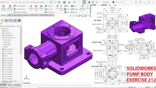 SolidWorks Tutorial Pump Body Exercise 212