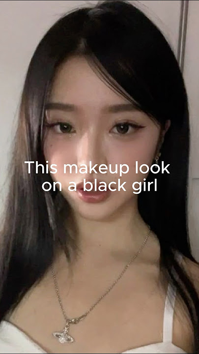 Black girl tries Korean Ulzzang Makeup #kpop #makeuptutorial #makeup #kbeauty #ulzzang