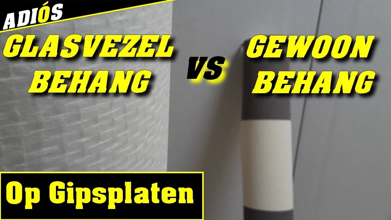 Geslagen vrachtwagen Rouwen ziel GLASVEZEL OF GEWOON BEHANG, WAT IS BETER OP GIPSPLATEN?/Drywall with  fiberglass or normal wallpaper? - YouTube