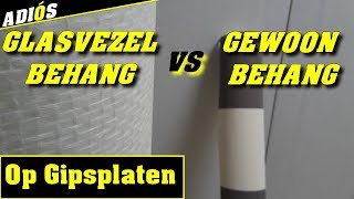 Geslagen vrachtwagen Rouwen ziel GLASVEZEL OF GEWOON BEHANG, WAT IS BETER OP GIPSPLATEN?/Drywall with  fiberglass or normal wallpaper? - YouTube