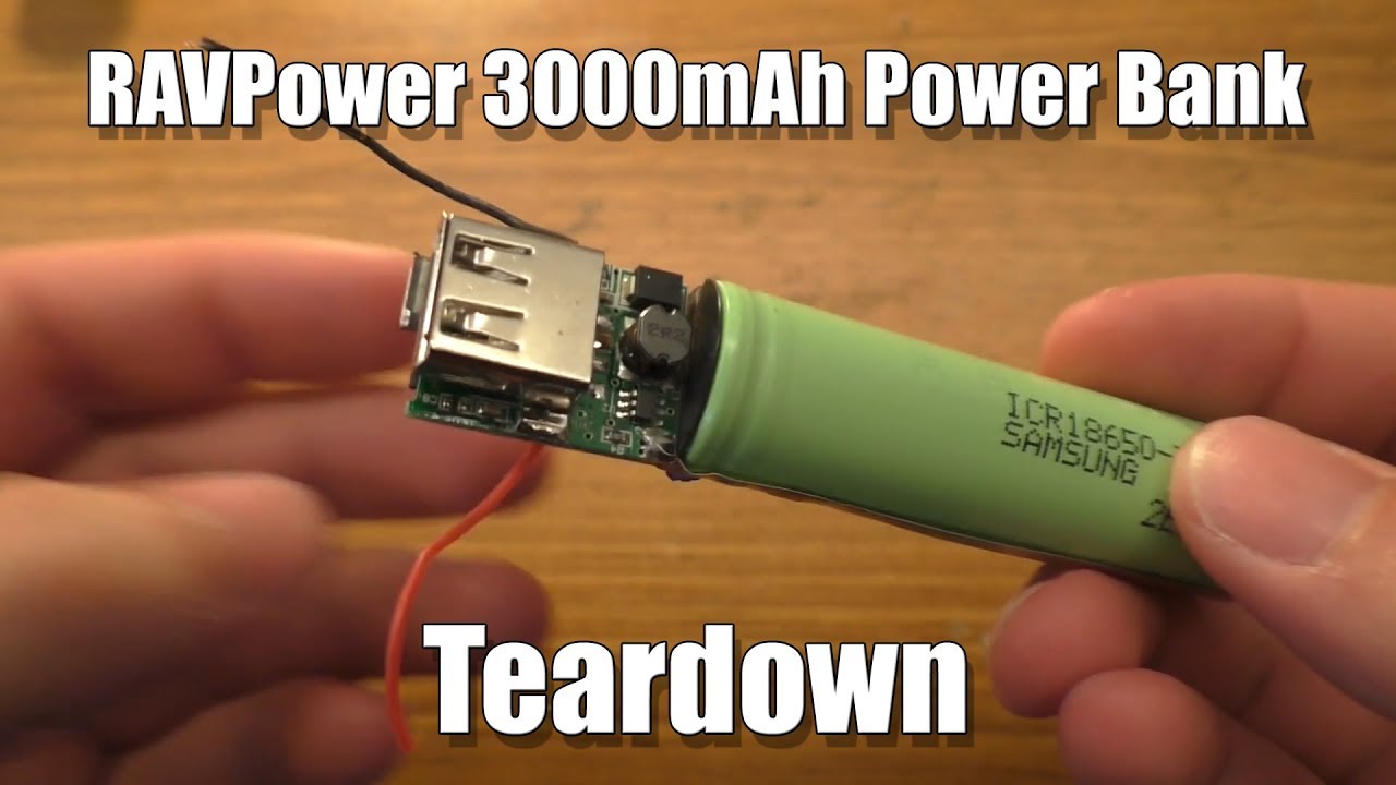 RAVPower 3000mAh Power Bank Teardown - YouTube