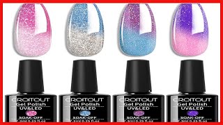 Croitout Color Changing Gel Nail Polish Kit, UV LED Nail Gel Polish Set, Soak Off Nail Polish Gel