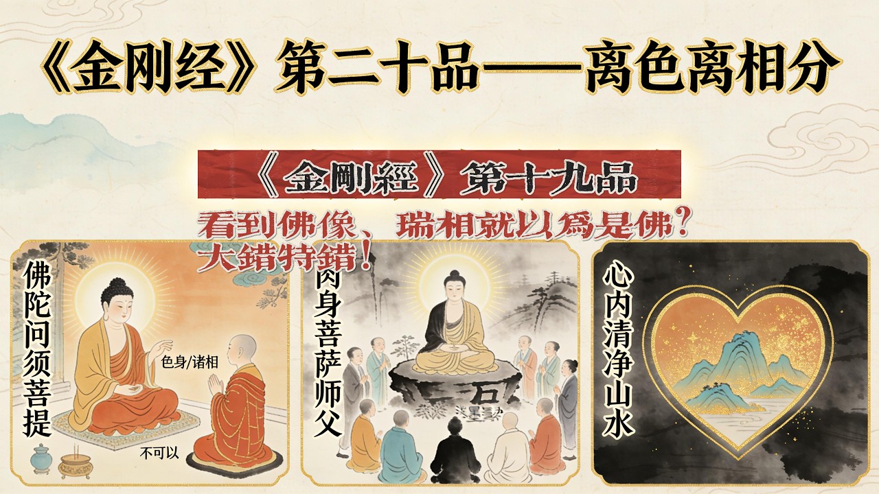 《金刚经》第二十品・离色离相分--看到佛像、瑞相就以为是佛？大错特错！ - YouTube